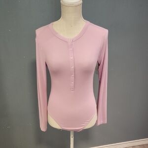 Victoria's Secret Henley Button Down Body Suit Modal Cotton Balletcore Coquette